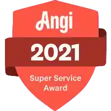 “Angi Super Service Award 2021 badge – honoring Majestic Plumbing & Electric for exceptional plumbing and electrical service in Marietta, Georgia.”