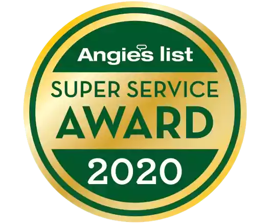 Angie's List Super Service Award 2020 badge – awarded to Majestic Plumbing & Electric in Marietta, Georgia for outstanding plumbing and electrical services.”
